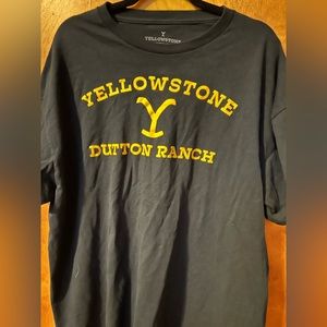 2XL BLACK COTTON MENS Yellowstone Dutton RanchTSHIRT